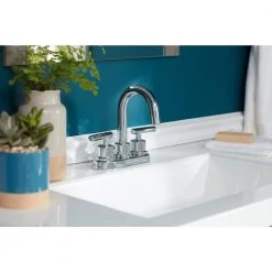 Glacier Bay Dorset 4 in. Centerset 2-Handle High-Arc Bathroom Faucet in Chrome -Bathroom Faucets Store chrome glacier bay centerset bathroom faucets hd67730w 6b01 1d 1000