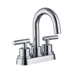 Glacier Bay Dorset 4 in. Centerset 2-Handle High-Arc Bathroom Faucet in Chrome