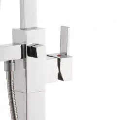 Glacier Bay Farrington Single-Handle Freestanding Floor Mount Tub Faucet with Handheld Handshower in Chrome -Bathroom Faucets Store chrome glacier bay claw foot tub faucets hd67522x 5201 40 1000