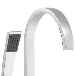 Glacier Bay Farrington Single-Handle Freestanding Floor Mount Tub Faucet with Handheld Handshower in Chrome -Bathroom Faucets Store chrome glacier bay claw foot tub faucets hd67522x 5201 66 1000