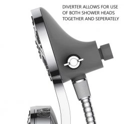 Glacier Bay EasyDock 6-Spray Patterns 5 in. Wall Mount Dual Shower Heads in Chrome -Bathroom Faucets Store chrome glacier bay dual shower heads p87000 c3 1000