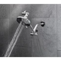 Glacier Bay 3-Spray Patterns with 1.8 GPM 5.4 in Wall Mount Fixed Shower Head with Adjustable Shower Arm in Chrome -Bathroom Faucets Store chrome glacier bay fixed shower heads 3075 512 ws1 44 1000