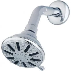 Glacier Bay 3-Spray 3.5 in. Single Wall Mount Fixed Adjustable Shower Head in Chrome -Bathroom Faucets Store chrome glacier bay fixed shower heads 8462000hc 77 1000