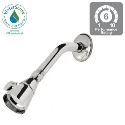 Glacier Bay 2-Spray 2.2 in. Single Wall Mount Fixed Adjustable Shower Head in Chrome -Bathroom Faucets Store chrome glacier bay fixed shower heads 8464000hc 1d 1000