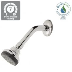 Glacier Bay 1-Spray 1.4 in. Single Wall Mount Fixed Shower Head in Chrome -Bathroom Faucets Store chrome glacier bay fixed shower heads 8475100hc c3 1000