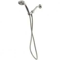 Glacier Bay 1-Spray 3.3 in. Single Wall Mount Handheld Shower Head in Chrome -Bathroom Faucets Store chrome glacier bay handheld shower heads 8466000hc 66 1000