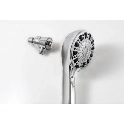Glacier Bay Push Release 6-Spray Patterns with 1.8 GPM 4.25 in. Wall Mount Handheld Shower Head in Chrome -Bathroom Faucets Store chrome glacier bay handheld shower heads 8571101hc 66 1000