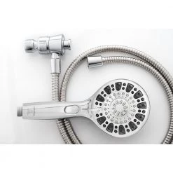 Glacier Bay Push Release 6-Spray Patterns with 1.8 GPM 4.25 in. Wall Mount Handheld Shower Head in Chrome -Bathroom Faucets Store chrome glacier bay handheld shower heads 8571101hc a0 1000
