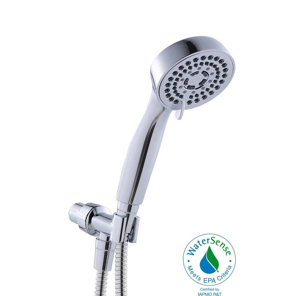 Glacier Bay 6-Spray 3.7 in. Single Wall Mount Handheld Adjustable Shower Head in Chrome 6 Glacier Bay 6-Spray 3.7 in. Single Wall Mount Handheld Adjustable Shower Head in Chrome - Image 6