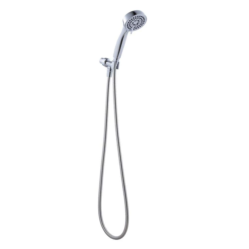 Glacier Bay 6-Spray 3.7 in. Single Wall Mount Handheld Adjustable Shower Head in Chrome 4 Glacier Bay 6-Spray 3.7 in. Single Wall Mount Handheld Adjustable Shower Head in Chrome - Image 4