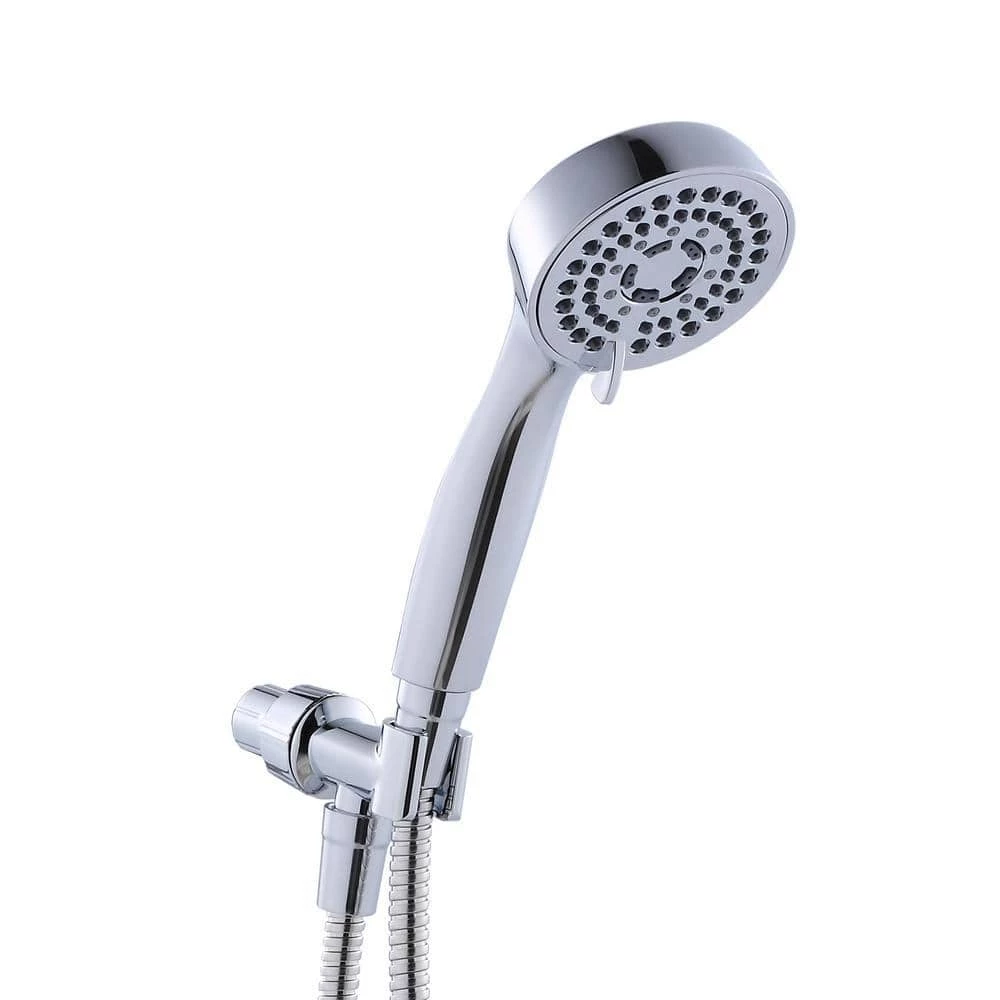 Glacier Bay 6-Spray 3.7 in. Single Wall Mount Handheld Adjustable Shower Head in Chrome 1 Glacier Bay 6-Spray 3.7 in. Single Wall Mount Handheld Adjustable Shower Head in Chrome