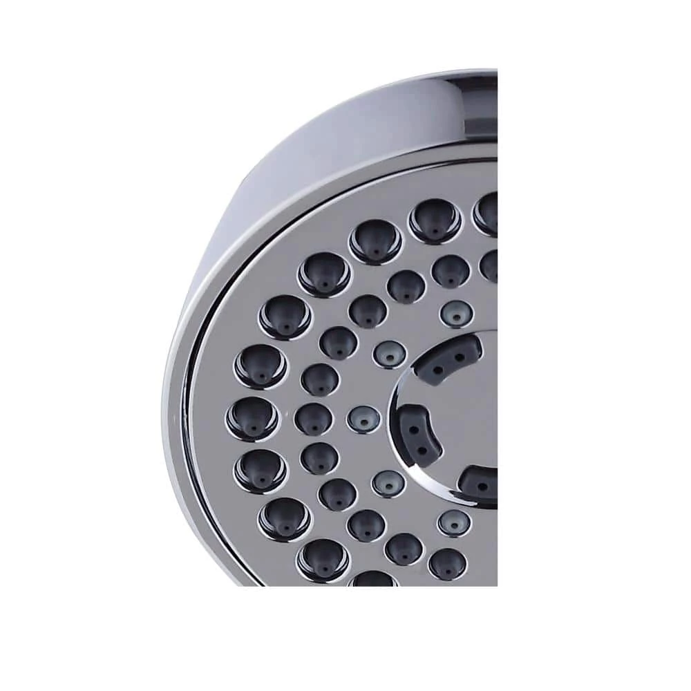 Glacier Bay 6-Spray 3.7 in. Single Wall Mount Handheld Adjustable Shower Head in Chrome 2 Glacier Bay 6-Spray 3.7 in. Single Wall Mount Handheld Adjustable Shower Head in Chrome - Image 2