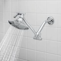 Glacier Bay Swing-Style Shower Arm in Chrome -Bathroom Faucets Store chrome glacier bay shower arm extensions 3075 512 1d 1000