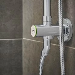 GROHE Vitalio 5-spray 7 in. Dual Shower Head and Handheld Shower Head in Chrome -Bathroom Faucets Store chrome grohe dual shower heads 26520000 1f 1000