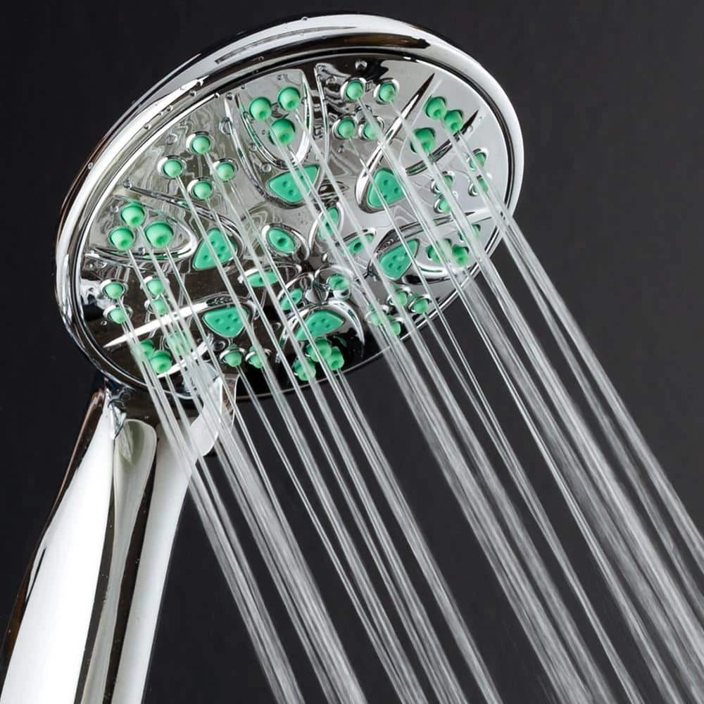AquaDance Antimicrobial 6-Spray 4 in. High Pressure Single Wall Mount Handheld Adjustable Shower Head in Chrome 4 AquaDance Antimicrobial 6-Spray 4 in. High Pressure Single Wall Mount Handheld Adjustable Shower Head in Chrome - Image 4