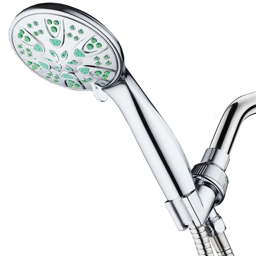 AquaDance Antimicrobial 6-Spray 4 in. High Pressure Single Wall Mount Handheld Adjustable Shower Head in Chrome 1 AquaDance Antimicrobial 6-Spray 4 in. High Pressure Single Wall Mount Handheld Adjustable Shower Head in Chrome