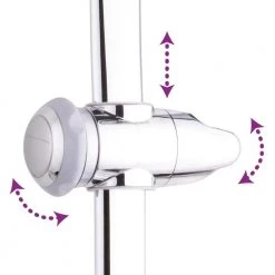 Hotel Spa 26 in. No Drilling Slide Bar for Hand Shower in Chrome -Bathroom Faucets Store chrome hotel spa handheld shower mounts 1516 4f 1000