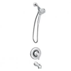 MOEN Darcy with Magnetix Single-Handle 6-Spray 3.75 in. Tub and Shower Faucet in Chrome (Valve Included)