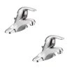 MOEN Adler 4 in. Centerset Single-Handle Bathroom Faucet in Chrome (2-Pack)