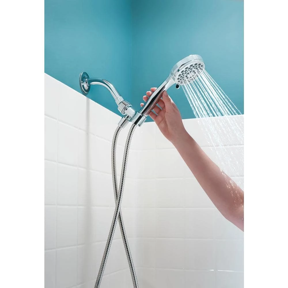 MOEN Eos 3-Spray 3.8 in. Single Wall Mount Handheld Shower Head in Chrome 5 MOEN Eos 3-Spray 3.8 in. Single Wall Mount Handheld Shower Head in Chrome - Image 5