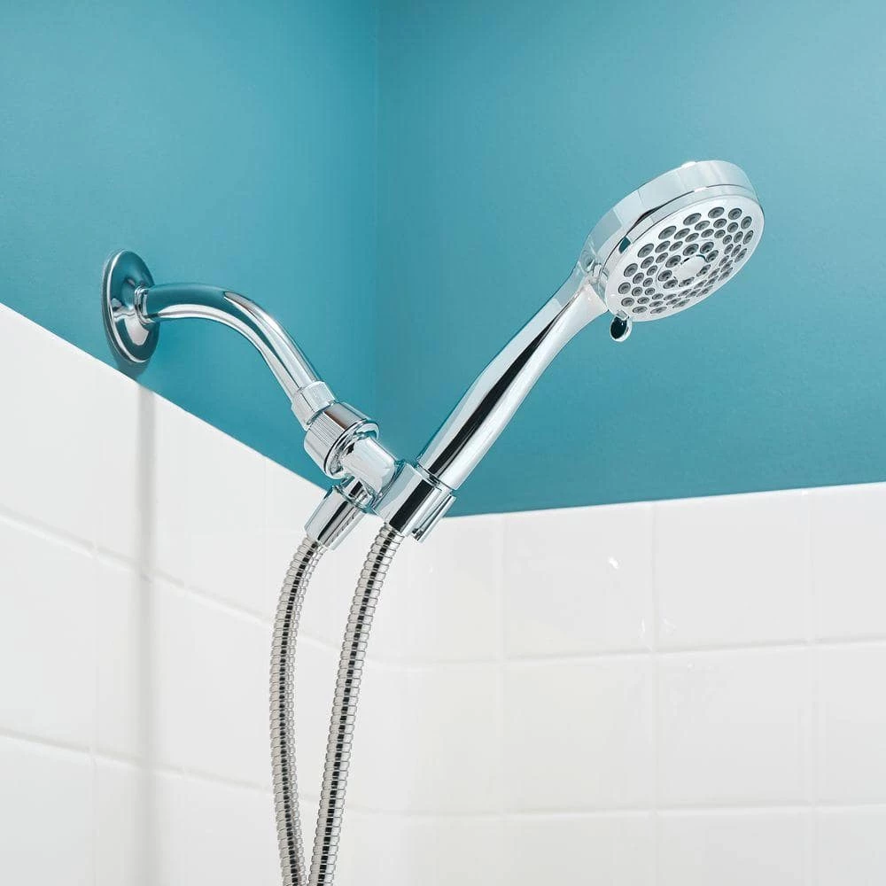 MOEN Eos 3-Spray 3.8 in. Single Wall Mount Handheld Shower Head in Chrome 4 MOEN Eos 3-Spray 3.8 in. Single Wall Mount Handheld Shower Head in Chrome - Image 4