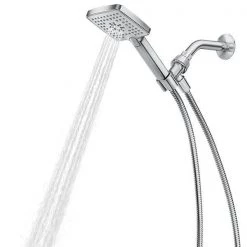 MOEN Genta 3-Spray 4 in. Single Wall Mount Handheld Adjustable Shower Head in Chrome -Bathroom Faucets Store chrome moen handheld shower heads 25017 44 1000