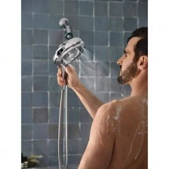 MOEN Nebia Quattro 4-Spray Patterns 6.5 in. Single Wall Mount Handheld Shower Head with Magnetix in Chrome -Bathroom Faucets Store chrome moen handheld shower heads n401h0ch 4f 1000