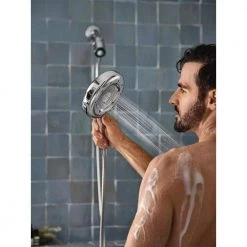 MOEN Nebia Quattro 4-Spray Patterns 6.5 in. Single Wall Mount Handheld Shower Head with Magnetix in Chrome -Bathroom Faucets Store chrome moen handheld shower heads n401h0ch 76 1000