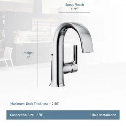 MOEN Doux Single Hole Single-Handle Bathroom Faucet in Chrome -Bathroom Faucets Store chrome moen single hole bathroom faucets s6910 40 1000