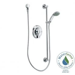 MOEN 1-Spray Eco-Performance Hand Shower in Chrome (Valve Included) -Bathroom Faucets Store chrome moen wall bar shower kits 8346ep15 40 1000