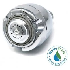 Niagara Conservation Earth 3-Spray 2.7 in. Single Wall Mount Fixed 1.25 GPM Shower Head in Chrome (50-Pack) -Bathroom Faucets Store chrome niagara conservation fixed shower heads n2912ch 50 4f 1000