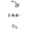 Premier Sanibel 3-Handle 1- -Spray Tub and Shower Faucet in Chrome (Valve Included)