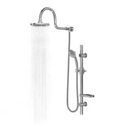 PULSE Showerspas Aqua 3-Spray Handshower and Showerhead Combo Kit with Wall Bar Shower Kit in Chrome Finish -Bathroom Faucets Store chrome pulse showerspas wall bar shower kits 1019 a0 1000