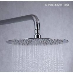 Rainlex Single-Handle 1-Spray Round High Pressure Shower Faucet with 10 in. Shower Head in Polished Chrome (Valve Included) -Bathroom Faucets Store chrome rainlex shower faucets w96201cp 10 4f 1000