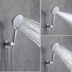 Rainlex Single-Handle 1-Spray Round High Pressure Shower Faucet with 10 in. Shower Head in Chrome (Valve Included) -Bathroom Faucets Store chrome rainlex shower faucets w96202cp 10 4f 1000