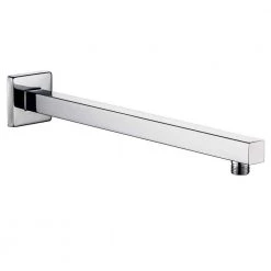 Rainlex 24 in. 600 mm Square Wall Mount Shower Arm and Flange, Chrome
