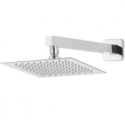 AKDY Square, wall-mounted fixed rain shower faucet, handheld shower combo, in Chrome Stainless Steel. -Bathroom Faucets Store chrome stainless steel akdy shower faucets sf001 1 fa 1000