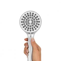 Waterpik 8-Spray Patterns with 1.8 GPM 6.25 in. Wall Mount Dual Shower Head and Handheld Shower Head in Chrome -Bathroom Faucets Store chrome waterpik dual shower heads xpa 133e 763me 77 1000