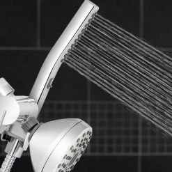 Waterpik 12-spray 5 in. High PressureDual Shower Head and Handheld Shower Head in Chrome -Bathroom Faucets Store chrome waterpik dual shower heads ybw 933e sbw 383me 44 1000