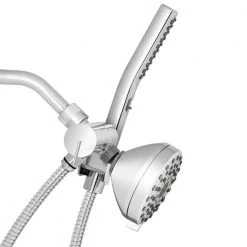 Waterpik 12-spray 5 in. High PressureDual Shower Head and Handheld Shower Head in Chrome -Bathroom Faucets Store chrome waterpik dual shower heads ybw 933e sbw 383me 4f 1000