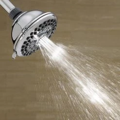 Waterpik 9-Spray 4.5 in. Single Wall Mount 1.8 GPM Fixed Shower Head in Chrome -Bathroom Faucets Store chrome waterpik fixed shower heads yat 933e a0 1000
