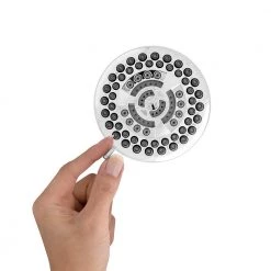 Waterpik 9-Spray 4.5 in. Single Wall Mount 1.8 GPM Fixed Shower Head in Chrome -Bathroom Faucets Store chrome waterpik fixed shower heads yat 933e c3 1000