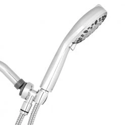 Waterpik 7-Spray Patterns with 1.8 GPM 4.75 in. Wall Mount Adjustable Handheld Shower Head in Chrome -Bathroom Faucets Store chrome waterpik handheld shower heads qcm 763me 40 1000