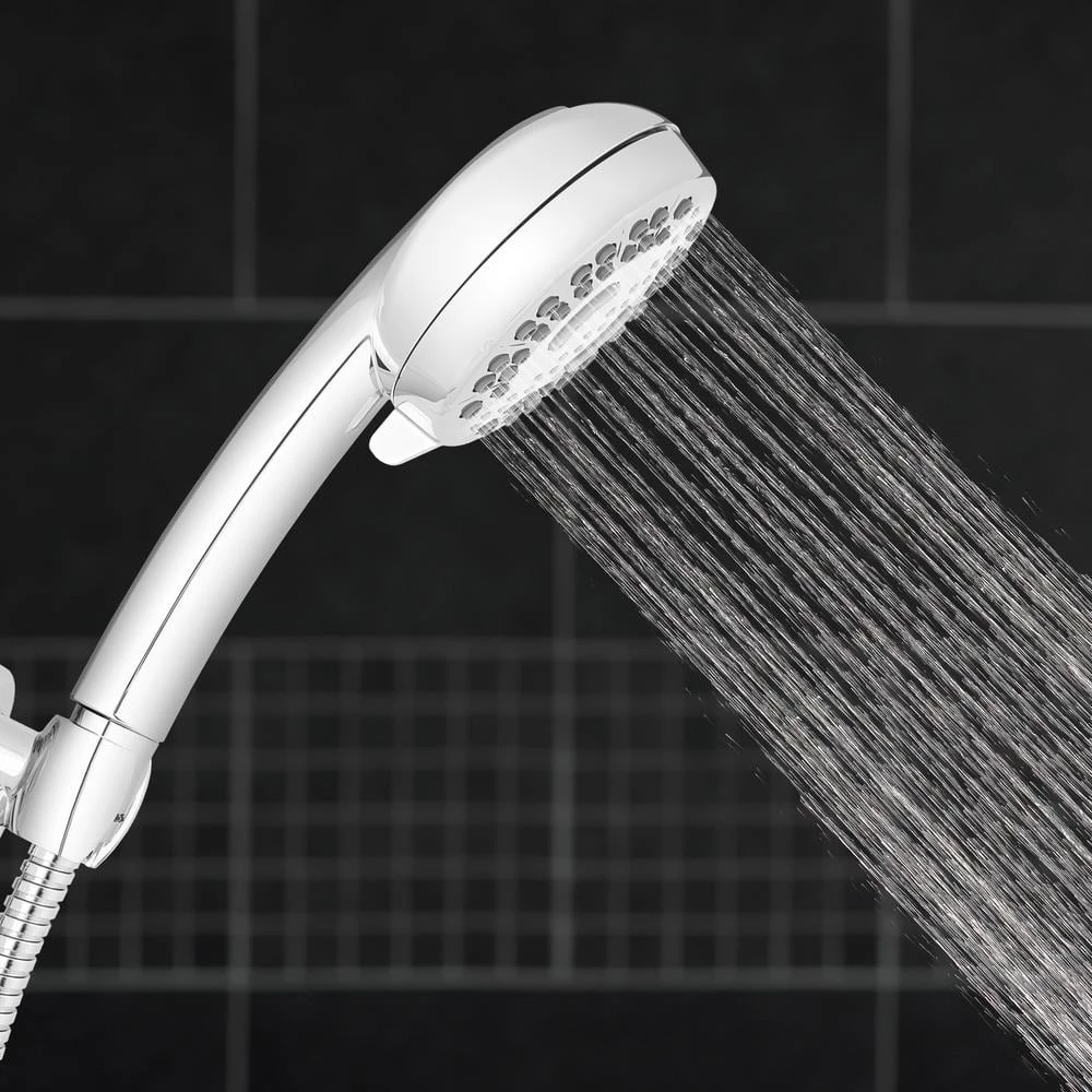 Waterpik 7-Spray Patterns with 1.8 GPM 4 in. Wall Mount Adjustable Handheld Shower Head in Chrome 3 Waterpik 7-Spray Patterns with 1.8 GPM 4 in. Wall Mount Adjustable Handheld Shower Head in Chrome - Image 3