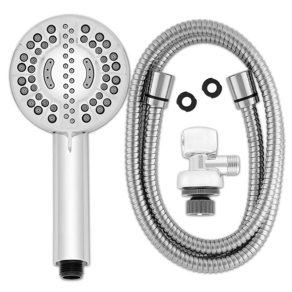 Waterpik 7-Spray Patterns with 1.8 GPM 4 in. Wall Mount Adjustable Handheld Shower Head in Chrome 4 Waterpik 7-Spray Patterns with 1.8 GPM 4 in. Wall Mount Adjustable Handheld Shower Head in Chrome - Image 4