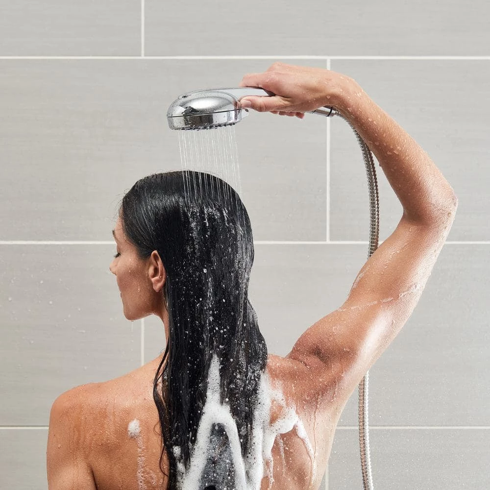 Waterpik 7-Spray Patterns with 1.8 GPM 4 in. Wall Mount Adjustable Handheld Shower Head in Chrome 10 Waterpik 7-Spray Patterns with 1.8 GPM 4 in. Wall Mount Adjustable Handheld Shower Head in Chrome - Image 10