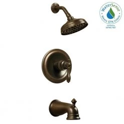 Glacier Bay Estates Single-Handle 1-Spray Tub and Shower Faucet in Heritage Bronze (Valve Included) -Bathroom Faucets Store heritage bronze glacier bay bathtub shower faucet combos hd874x 1096h 1d 1000