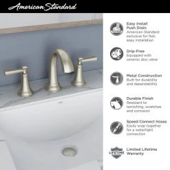 American Standard Rumson 8 in. Widespread Bathroom Faucet and Single-Handle 1-Spray Shower Faucet in Legacy Bronze (Valve Included) -Bathroom Faucets Store legacy bronze american standard shower faucets rumsonsowidelb 1d 1000