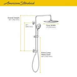 American Standard Spectra Versa 4-Spray Round 24 in. Wall Bar Shower Kit with Hand Shower 1.8 GPM in Legacy Bronze -Bathroom Faucets Store legacy bronze american standard wall bar shower kits 9038804 278 40 1000