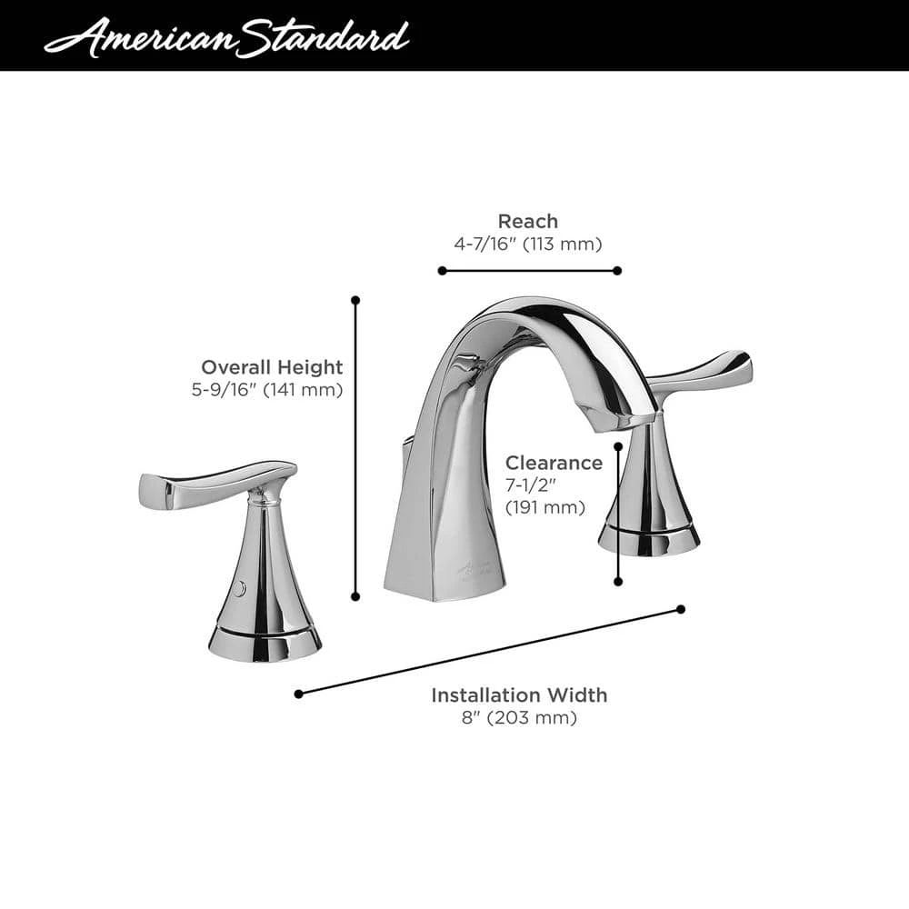 American Standard Chatfield 8 in. Widespread 2-Handle Bathroom Faucet in Legacy Bronze 4 American Standard Chatfield 8 in. Widespread 2-Handle Bathroom Faucet in Legacy Bronze - Image 4